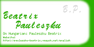 beatrix pauleszku business card